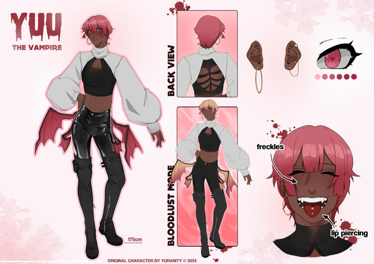 yuu ref sheet — personal art, 2024