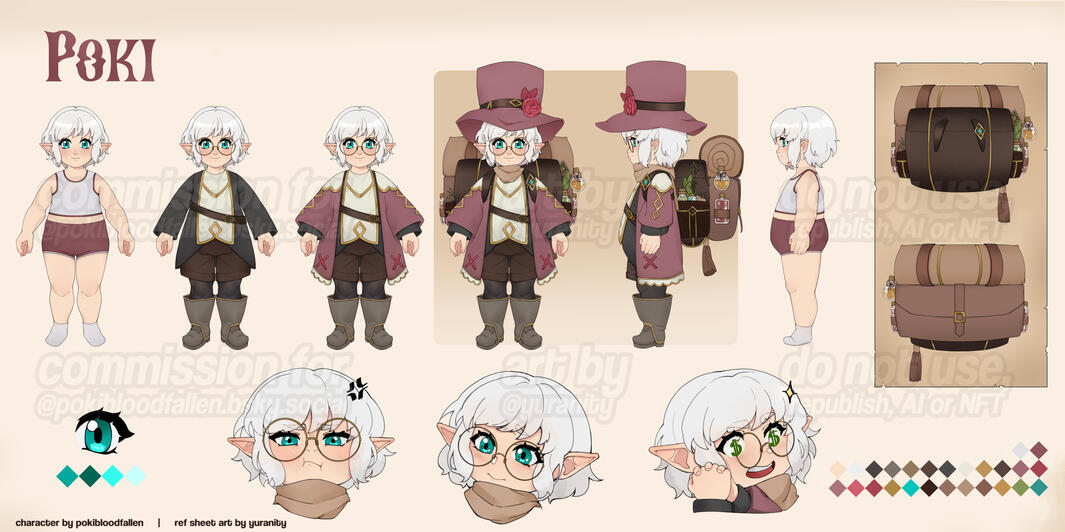 poki ref sheet — commission work, 2025